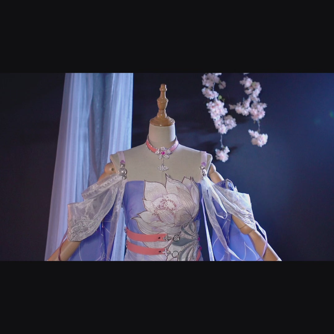 Naraka: Bladepoint Games Cosplay Ziping Cosplay Costume Blue Dress for Girls Cosplay Party Suit