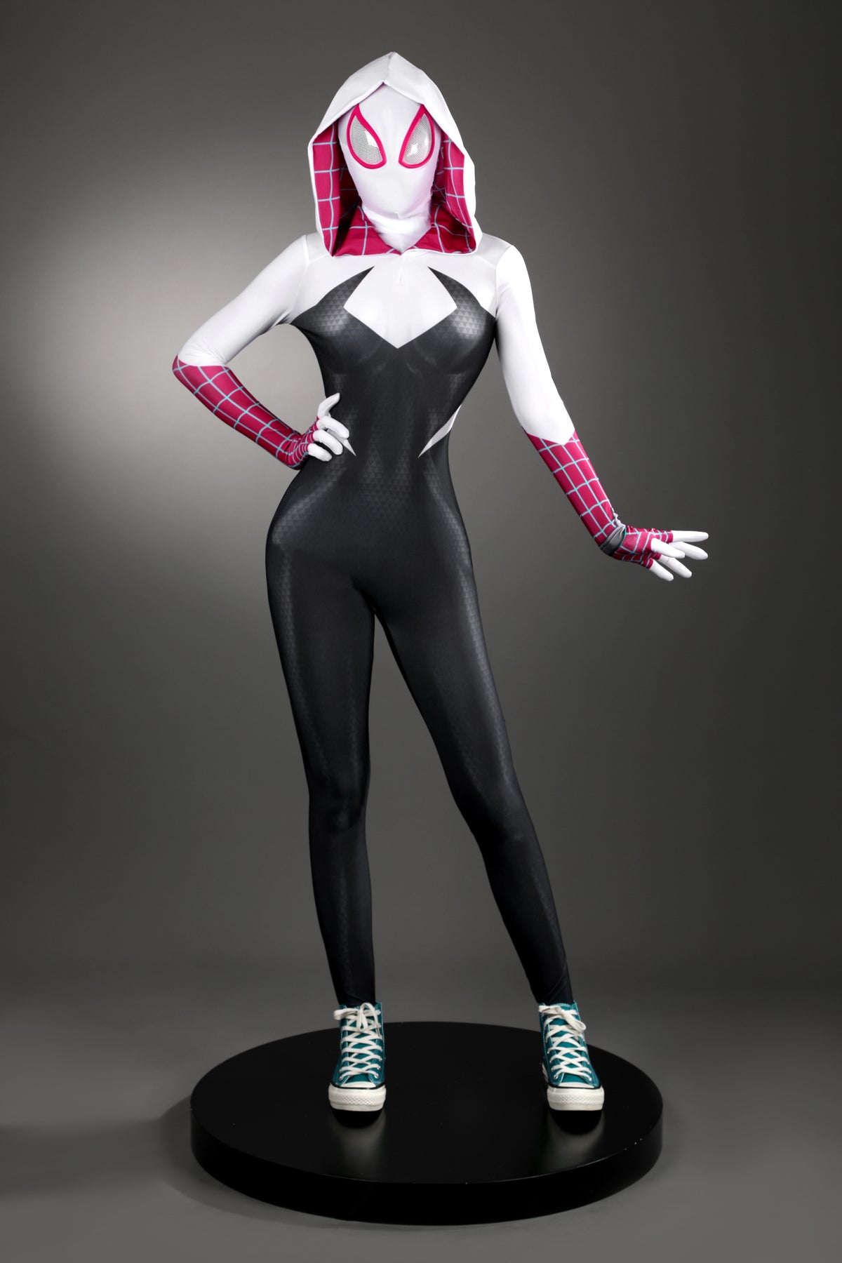 Spider-Man: Across The Spider-Verse Gwen Jumpsuit Cosplay Costume for Girls Fans of Spider-man