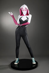 Spider-Man: Across The Spider-Verse Gwen Jumpsuit Cosplay Costume for Girls Fans of Spider-man