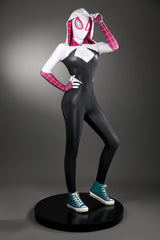 Spider-Man: Across The Spider-Verse Gwen Jumpsuit Cosplay Costume for Girls Fans of Spider-man