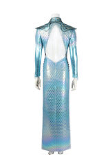 Baldur's Gate 3 Cosplay Costume Blue Dress for Girls Game Costume Cosplay Party Show