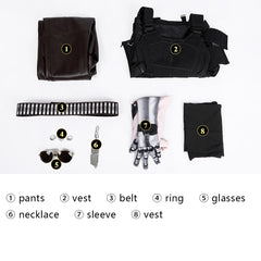 Cyberpunk 2077 Johnny Silverhand Cosplay Costume Cool Boy Cosplayer Fans of Gaming Suit