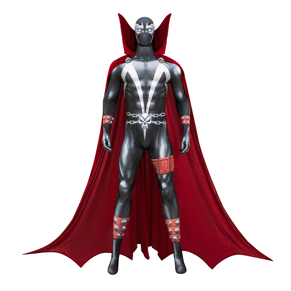 Movies Superhero Spawn Cosplay Costume Bodysuit Jumpsuit for Men Halloween Cosplay Party