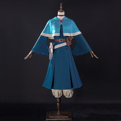 Delicious in Dungeon Marcille Cosplay Costume Blue Dress for Girls Halloween Cosplay Party Suit