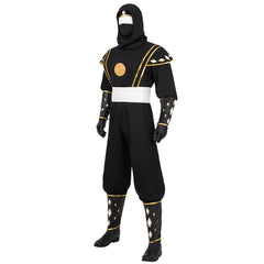 Mighty Morphin Power Rangers Black Ninja Cosplay Costume Black Costume for Men Cosplay Party