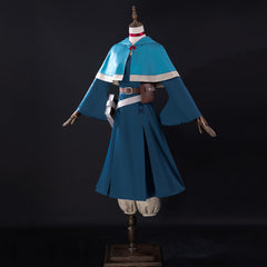 Delicious in Dungeon Marcille Cosplay Costume Blue Dress for Girls Halloween Cosplay Party Suit