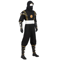 Mighty Morphin Power Rangers Black Ninja Cosplay Costume Black Costume for Men Cosplay Party