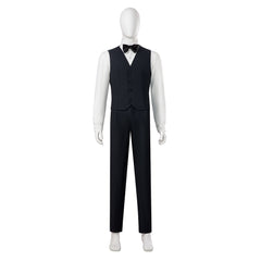 Joker 2 Cosplay Costume Black Outfit for Men's Cosplay Party Movie Costume Party Show