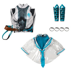 Stellar Blade Eve Cosplay Costume for Women Blue Jumpsuit Suit for Cosplay Party Gift