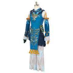 The Legend of Zelda: Tears of the Kingdom Princess Cosplay Costume Blue Suit for Women