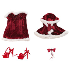 Love Actually Christmas Part Cosplay Costume Red Suit for Girls