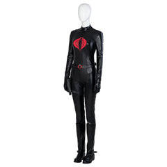 G.I. Joe: Rise of Cobra The Baroness Cosplay Costume Black Jumpsuit for Girls Cosplay COBRA Suit for Halloween Party