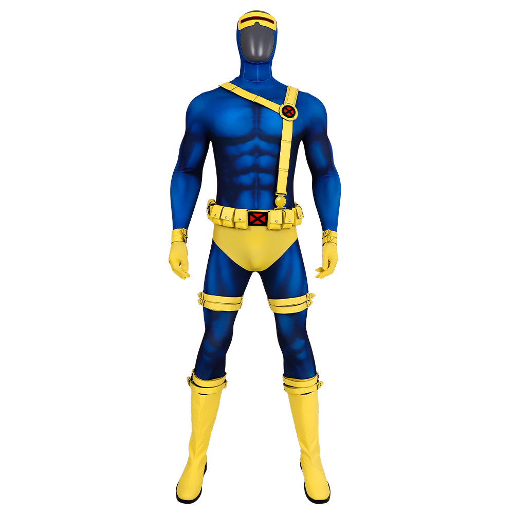 X-Men Cyclops Cosplay Costume for Men's Halloween Party Jumpsuit Cosplay Scott Summers