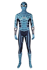 Marvel's Spider-Man Fear-Itself Suit Cosplay Bodysuit Blue Jumpsuit for Men