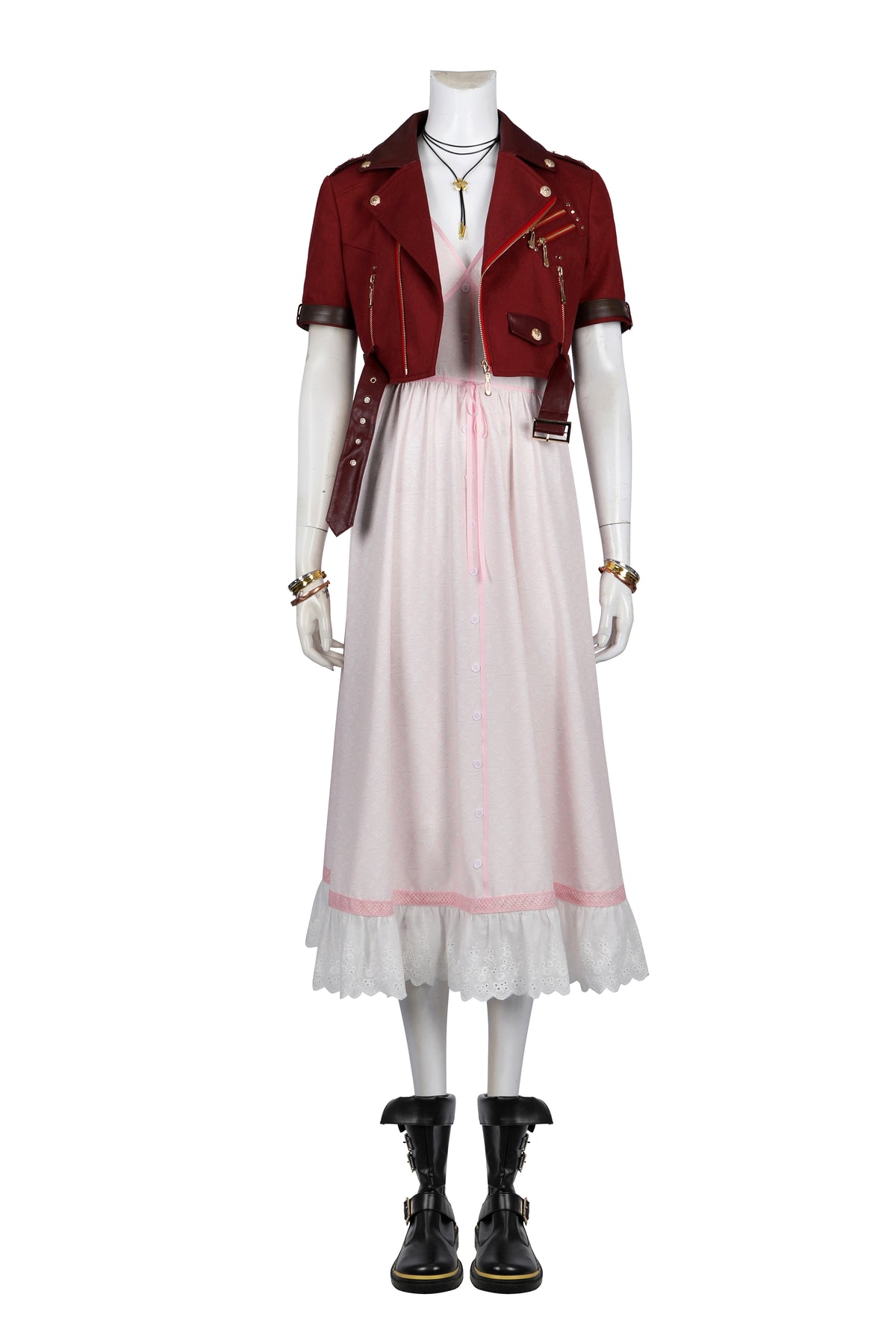 Final Fantasy VII Rebirth Aerith Gainsborough Cosplay Costume Girls Dress Game Costume for Women Halloween Party Suit