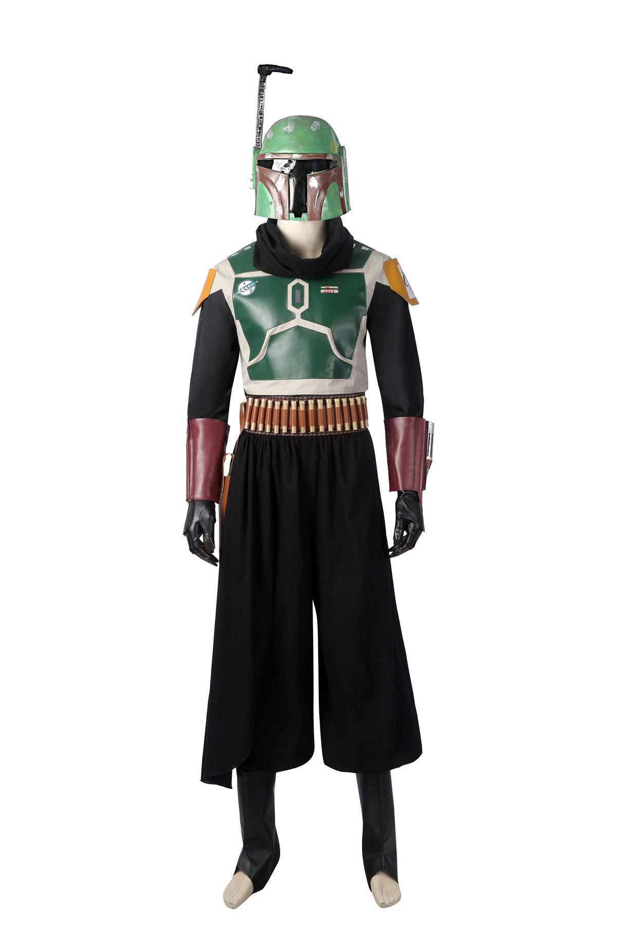 The Mandalorian Boba Fett Cosplay Costume Suit for Men Movie Costume Party Outfit Display