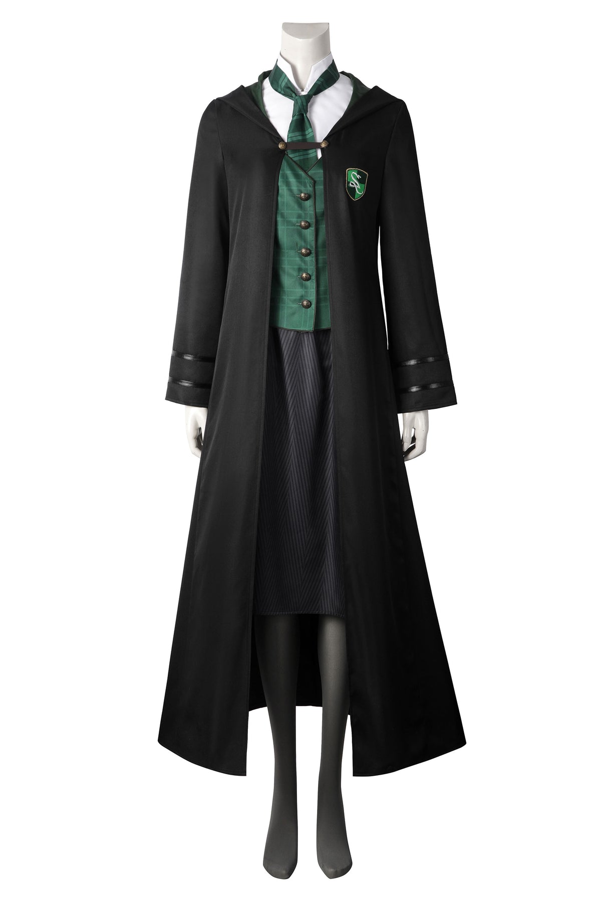 Hogwarts School of Witchcraft and Wizardry Slytherin Schoolgirls' Uniform Cosplay Costume Game Suit for Women