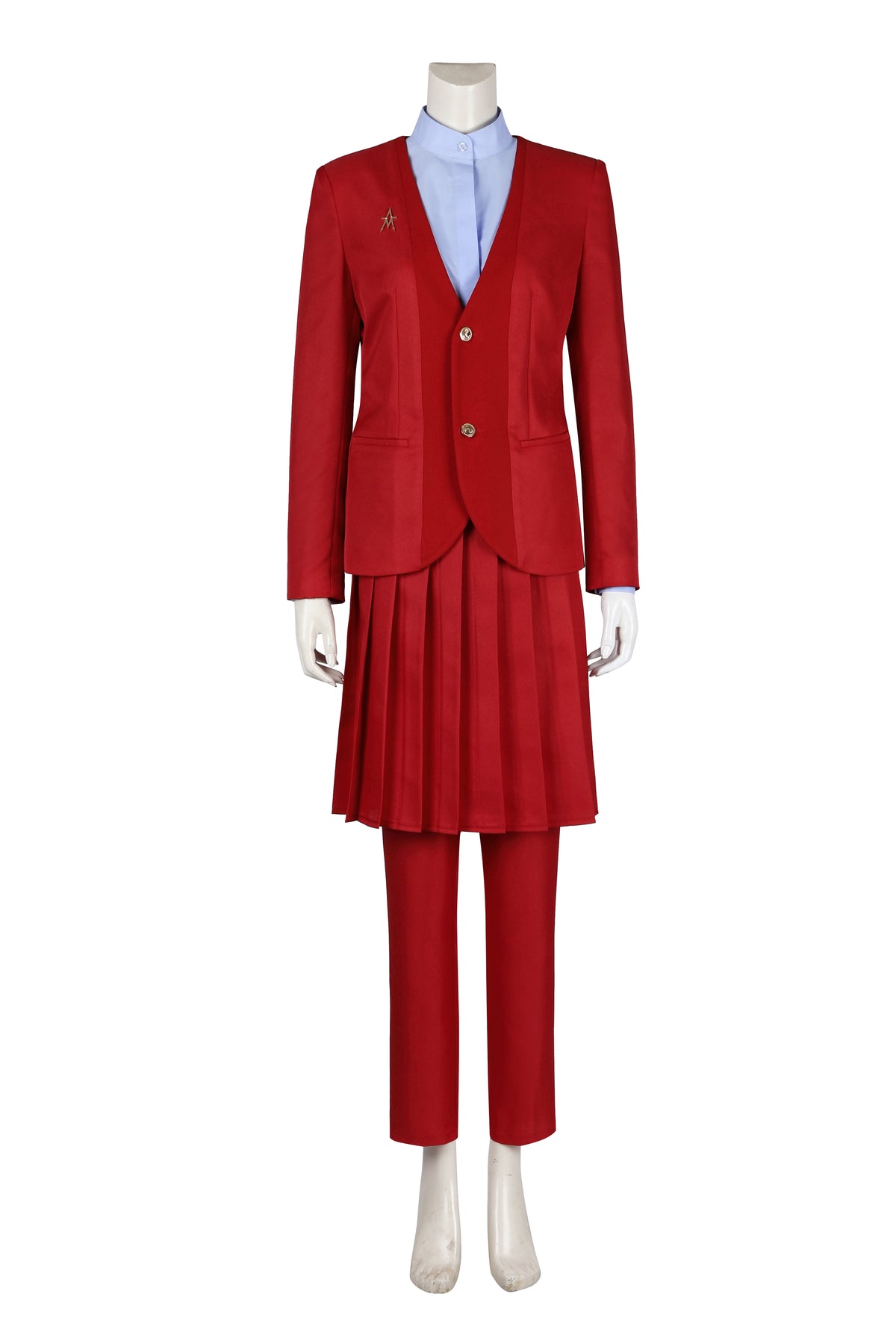 The Hunger Games: The Ballad of Songbirds & Snakes Cosplay Costume Red School Uniform for Women