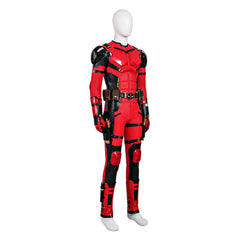 Deadpool & Wolverine Cosplay Costume with Doggie Jumpsuit Deadpool Cosplay Red Costume for Men