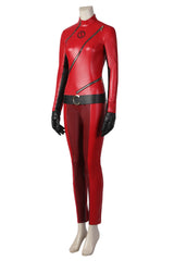 The Umbrella Academy Jayme Cosplay Costume for Girls Red Jumpsuit Party Suit Sown