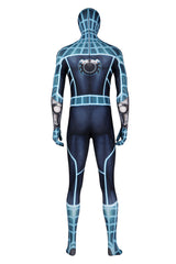 Marvel's Spider-Man Fear-Itself Suit Cosplay Bodysuit Blue Jumpsuit for Men