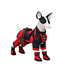 Deadpool & Wolverine Cosplay Costume with Doggie Jumpsuit Deadpool Cosplay Red Costume for Men