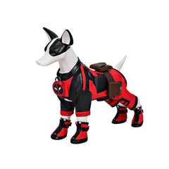 Deadpool & Wolverine Cosplay Costume with Doggie Jumpsuit Deadpool Cosplay Red Costume for Men