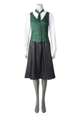 Hogwarts School of Witchcraft and Wizardry Slytherin Schoolgirls' Uniform Cosplay Costume Game Suit for Women