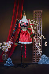 Naraka: Bladepoint Kurumi Cosplay Costume Red Suit for Girls New Year Cosplay Party Games Suit