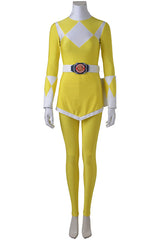 Mighty Morphin Power Rangers Trini Cosplay Jumpsuit Yellow Costume for Women's Cosplay Party