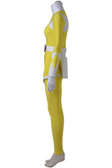 Mighty Morphin Power Rangers Trini Cosplay Jumpsuit Yellow Costume for Women's Cosplay Party