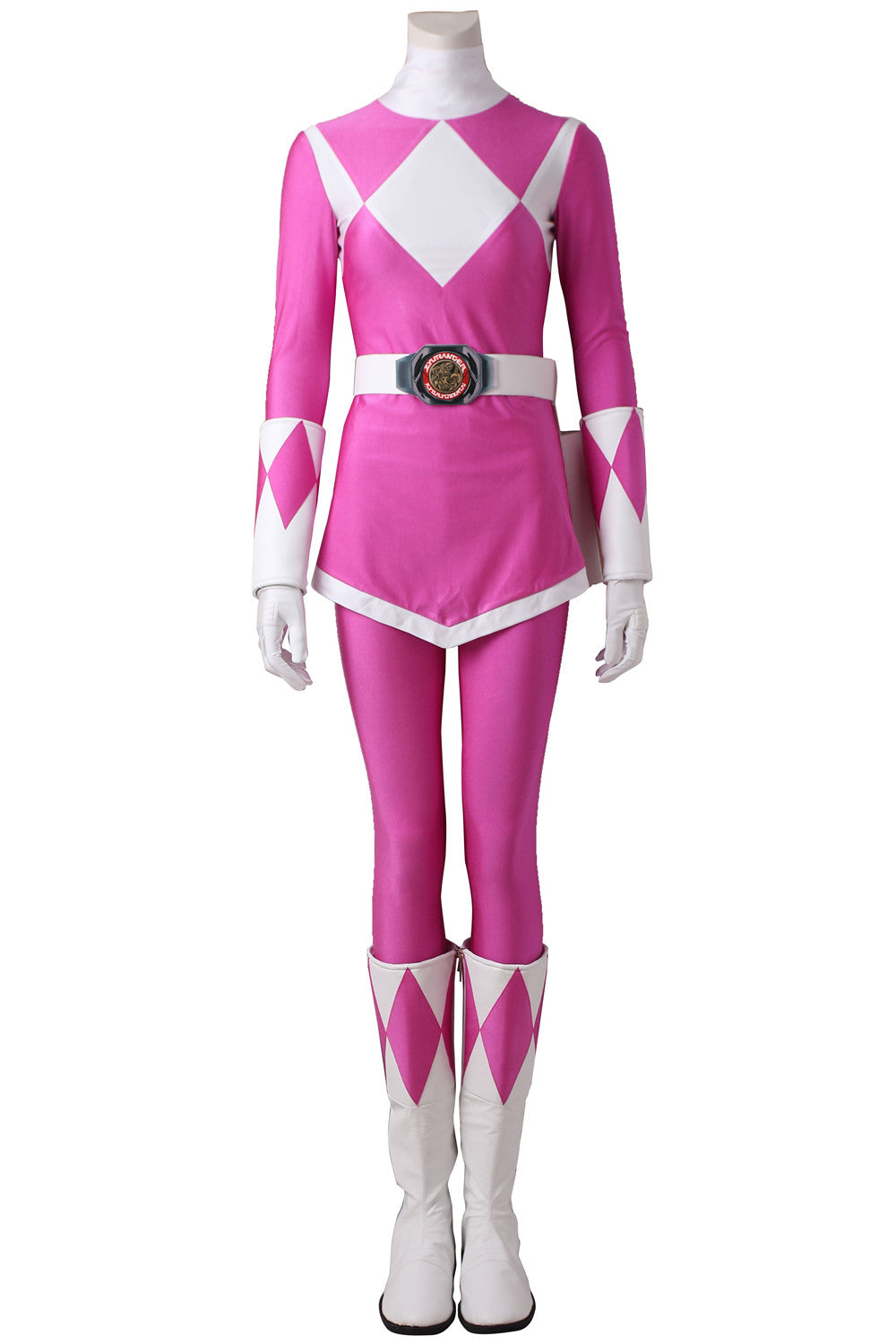 Mighty Morphin Power Rangers Kimberly Movie Cosplay Bodysuit Pink Jumpsuit for Girls