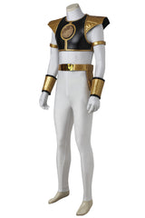 Cosplay Jumpsuit Mighty Morphin Power Rangers Tommy Cosplay Costume White Bodysuit for Men Cosplay Party