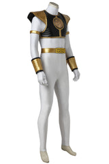 Cosplay Jumpsuit Mighty Morphin Power Rangers Tommy Cosplay Costume White Bodysuit for Men Cosplay Party