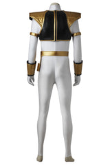 Cosplay Jumpsuit Mighty Morphin Power Rangers Tommy Cosplay Costume White Bodysuit for Men Cosplay Party