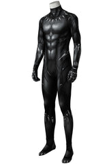 Black Panther T'Challa Cosplay Costume Black Suit Halloween Party Jumpsuit Costume Bodysuit for Men