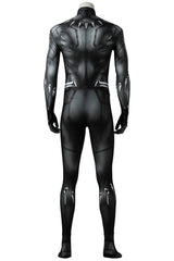 Black Panther T'Challa Cosplay Costume Black Suit Halloween Party Jumpsuit Costume Bodysuit for Men